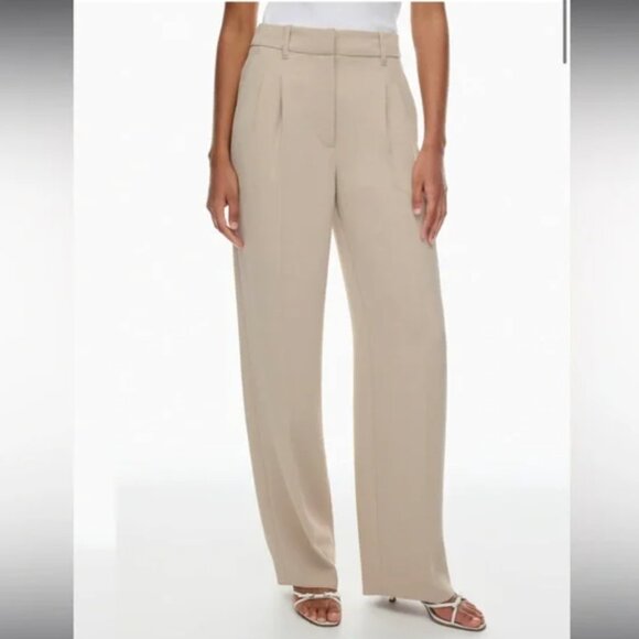 The Effortless Pant Crepette Japanese High-waisted Wide-leg Trousers Size 0 - Picture 1 of 4